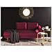 Chaise Longue In Velluto Rosso Scuro Destra Miramas - Foto miniatura 5
