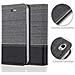 Custodia Compatibile Con Apple Iphone 4 / Iphone 4s In Grigio Nero - Coperchio Protettiva Con Chiusura Magnetica, Funzione Stand E Tasca Per Le Carte - Foto miniatura 5