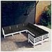 Set Divani Da Giardino 8 Pz Con Cuscini Bianchi Legno Di Pino - Foto miniatura 1