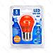 Lampadina Led Luce Arancione A5 G45 4w Attacco E27 - Grande Angolo 230 Misura D45h80mm Equivalente A 30w Ad Incadescenza - Foto miniatura 1
