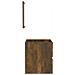 Mobile Da Bagno Con Specchio Rovere Fumo In Legno Multistrato - Foto miniatura 6