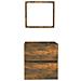 Mobile Da Bagno Con Specchio Rovere Fumo In Legno Multistrato - Foto miniatura 9