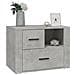 Comodino Grigio Cemento 60x36x45 Cm In Legno Multistrato - Foto miniatura 6