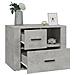 Comodino Grigio Cemento 60x36x45 Cm In Legno Multistrato - Foto miniatura 7
