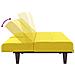 Divano Letto Con Portabicchieri In Tessuto Giallo Chiaro - Foto miniatura 5