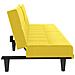 Divano Letto Con Portabicchieri In Tessuto Giallo Chiaro - Foto miniatura 7