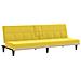 Divano Letto Con Portabicchieri In Tessuto Giallo Chiaro - Foto miniatura 1