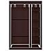 Armadio Spogliatoio In Tessuto Con Ante Con Cerniera Home Misure 170x110x45 Cm Marrone - Foto miniatura 5