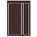 Armadio Spogliatoio In Tessuto Con Ante Con Cerniera Home Misure 170x110x45 Cm Marrone - Foto miniatura 7