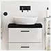 Piano Bagno Marrone Scuro 60x40x (2-6) cm Legno Massello Trattato - Foto miniatura 1