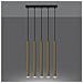 Lampada A Sospensione Pastelo 5l Oro Lucido Sl. 1198 - Moderno Lampade A Sospensione Splendore Dorato 90x45x5 Cm - Foto miniatura 3