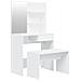 Set Tavolo Da Toeletta Bianco 74,5x40x141 Cm - Foto miniatura 2