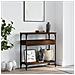 Tavolo Consolle Ripiano Rovere Marrone 75x29x75cm Multistrato - Foto miniatura 3