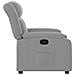 Poltrona Reclinabile In Tessuto Grigio Chiaro - Foto miniatura 9