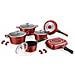 Set Di Pentole Padelle 15 Pz Professionale In Pietra Lavica Royalty Line Bergogna - Foto miniatura 1