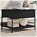 Tavolino Da Salotto Nero 70x50x50cm Legno Multistrato Metallo - Foto miniatura 1