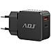 CARICA BATTERIA CASA 2P USB 30W BK 1PORTA FAST CHARGE+1PORTA PD TYPE C - Foto miniatura 1