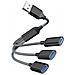 Adattatore Splitter Hub Usb A 3 Porte Black - Foto miniatura 1