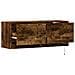Mobile TV a Parete con Luci LED Rovere Fumo 100x31x35 cm - Foto miniatura 3