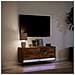 Mobile TV a Parete con Luci LED Rovere Fumo 100x31x35 cm - Foto miniatura 6