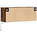 Mobile TV a Parete con Luci LED Rovere Fumo 100x31x35 cm - Foto miniatura 7
