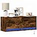 Mobile TV a Parete con Luci LED Rovere Fumo 100x31x35 cm - Foto miniatura 10