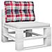 Cuscino Per Pallet A Quadri Rossi 60x40x12 Cm In Tessuto - Foto miniatura 3