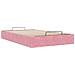 Struttura Letto Pouf Senza Materasso Rosa 120x200 cm Velluto - Foto miniatura 6