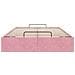 Struttura Letto Pouf Senza Materasso Rosa 120x200 cm Velluto - Foto miniatura 7