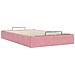 Struttura Letto Pouf Senza Materasso Rosa 120x200 cm Velluto - Foto miniatura 9