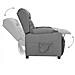 Lusso Casadino -  Poltrona Alzapersona Grigio Chiaro Tessuto - Foto miniatura 5