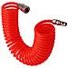 Tubo A Molla Pneumatico 5x8 Con Raccordi, 9 Metri, Compatibile Con Pistole Aria Compressa Ar10, Ar12 E Pistole Soffiatore In Plastica, Colore Rosso   Modello 2 - Foto miniatura 2