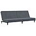 Divano Letto 2 Posti con Poggiapiedi Grigio Scuro in Velluto - Foto miniatura 4