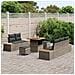 Set di Divani da Giardino 8 Pezzi con Cuscini Grigio Rattan Sintetico Acacia,  Set da Pranzo da Giardino 3 Pezzi con Cuscini Grigio Rattan Sintetico Acacia - Foto miniatura 3