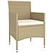 Set da Pranzo per Giardino 5 pz in Polyrattan Beige - Foto miniatura 4
