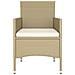 Set da Pranzo per Giardino 5 pz in Polyrattan Beige - Foto miniatura 5