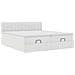 Struttura Letto Pouf con Materassi Bianco 200x200 cm Similpelle - Foto miniatura 7