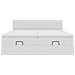 Struttura Letto Pouf con Materassi Bianco 200x200 cm Similpelle - Foto miniatura 8