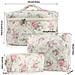 Set Di 3 Trousse Cosmetiche Trapuntate Portatili Con Motivo Floreale - Organizer Da Viaggio Leggero Ed Espandibile Multicolor2 - Foto miniatura 1
