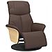 Poltrona Reclinabile con Poggiapiedi Marrone in Similpelle - Foto miniatura 1
