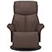Poltrona Reclinabile con Poggiapiedi Marrone in Similpelle - Foto miniatura 3