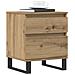 Comodini 2pz Rovere Artigianale 40x35x50 cm Legno Multistrato - Foto miniatura 3