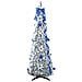 Albero di Natale artificiale con 50 LED Bianco 120 cm PVC - Foto miniatura 4