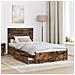 Letto con Contenitore con testiera Rovere fumé 100 x 200 cm - Foto miniatura 3