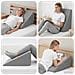 Cuscino per Gambe Grigio 60 x 50 x 30 cm Schiuma Memory - Foto miniatura 2
