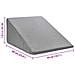 Cuscino per Gambe Grigio 60 x 50 x 30 cm Schiuma Memory - Foto miniatura 9