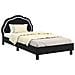 Struttura letto bambini con testata Nero 80 x 200 cm Velluto - Foto miniatura 1