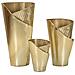Set 3 Portavasi Flosty Oro In Ferro Dalle Forme Decorative - Foto miniatura 1