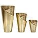 Set 3 Portavasi Flosty Oro In Ferro Dalle Forme Decorative - Foto miniatura 2