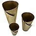 Set 3 Portavasi Flosty Oro In Ferro Dalle Forme Decorative - Foto miniatura 3